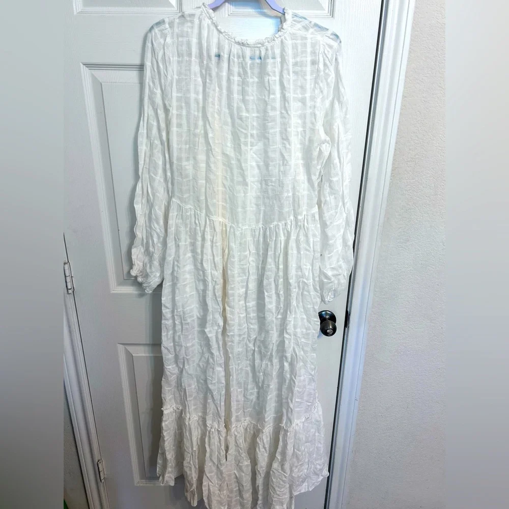 🤍🌸Free People, Edie Dress, Large in White - Picture 4 of 8